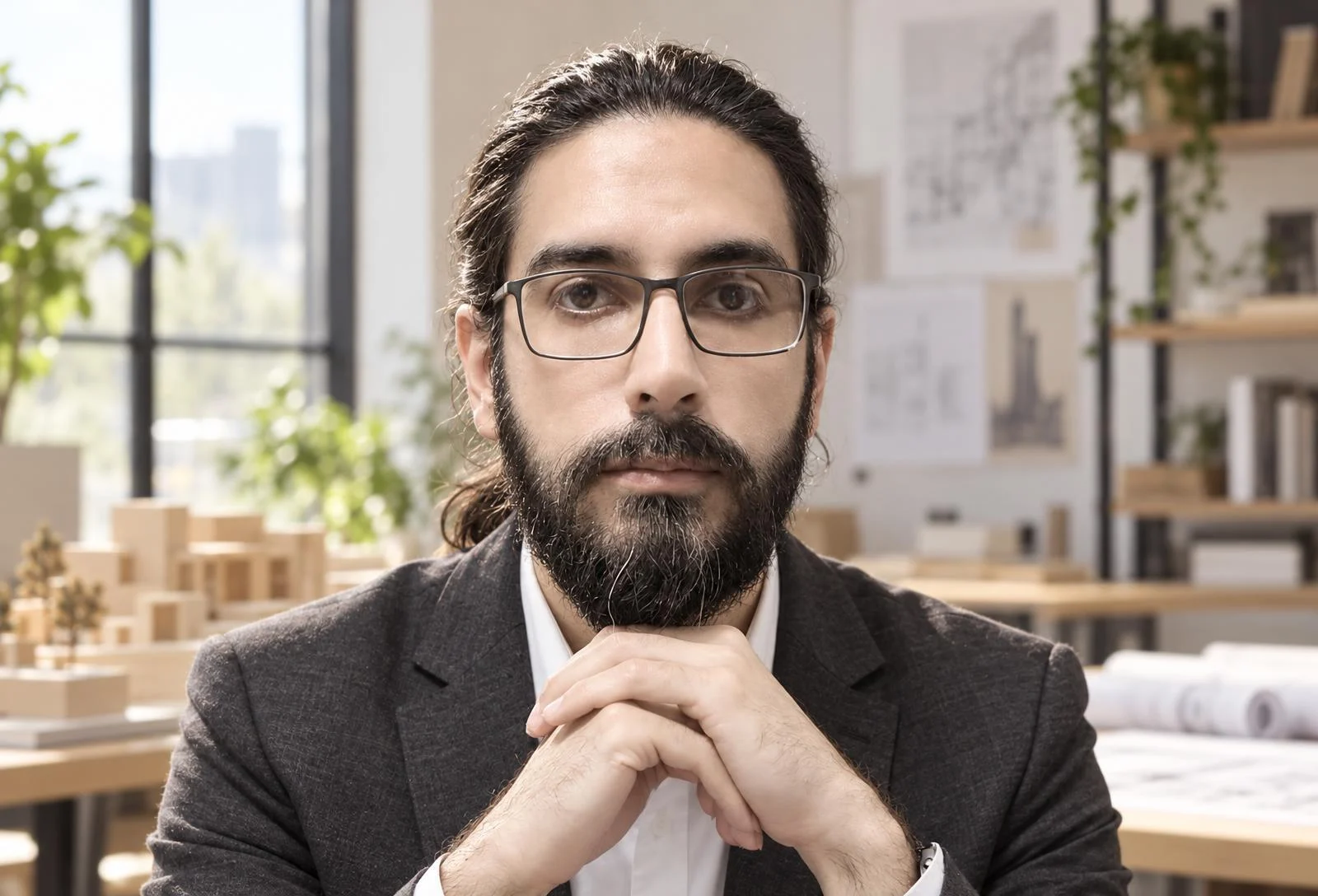 Kian Feizbahr in an architecture studio